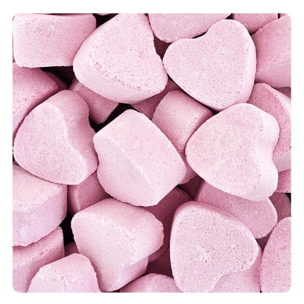 Mini-cœurs effervescents parfum Rose – 1 lot