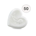 Savon cœur décoré d’une rose – Blanc – 1 savon – savon décoratif