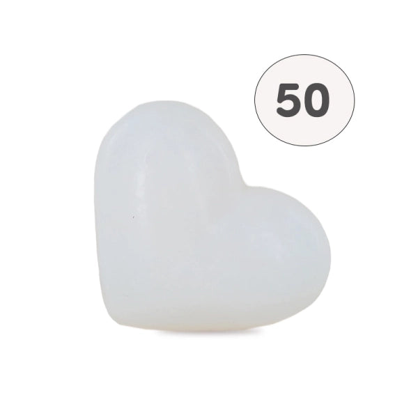 Savon en forme de cœur blanc – 25 g – savon décoratif