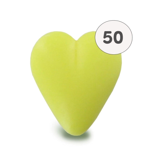 Savon en forme de cœur jaune – 34 g – savon décoratif