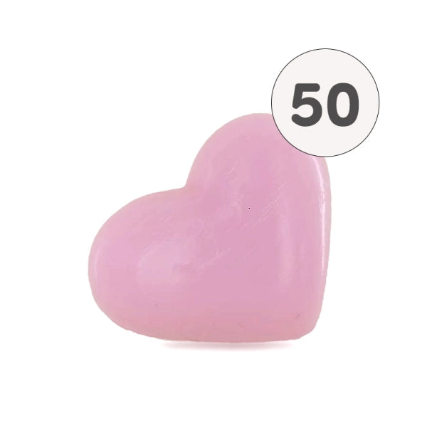 Savon en forme de cœur rose – 25 g – savon décoratif