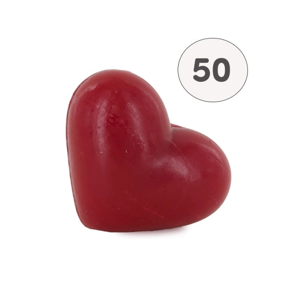 Savon en forme de cœur rouge – 25 g – savon décoratif