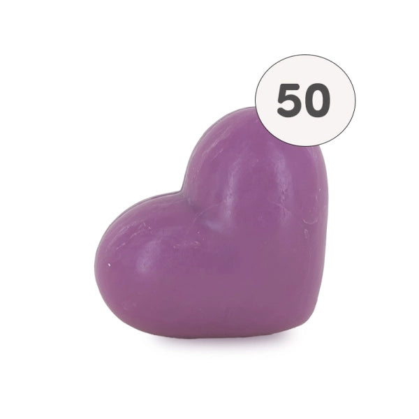 Savon en forme de cœur violet – 25 g – savon décoratif