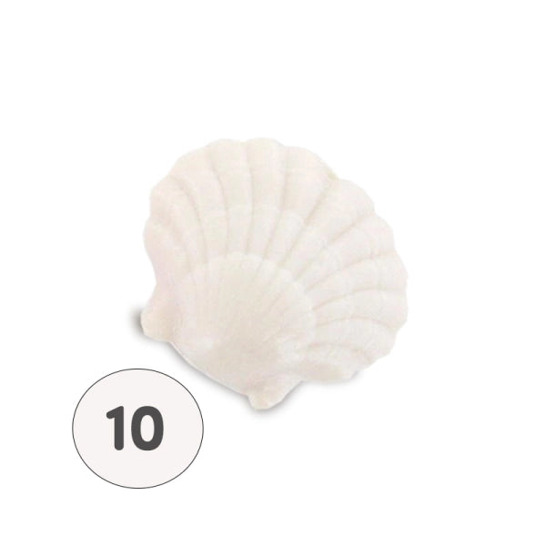 Savon en forme de coquillage blanc – 1 savon – savon décoratif