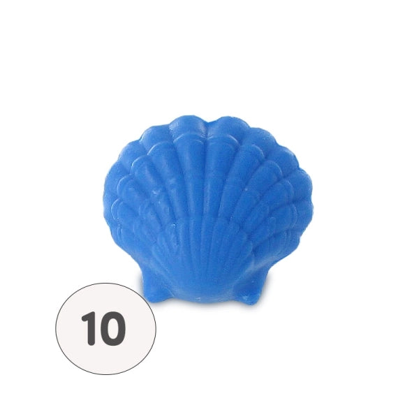 Savon en forme de coquillage bleu – 1 savon – savon décoratif