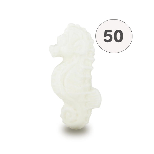 Savon en forme d’hippocampe blanc – 1 savon – savon décoratif
