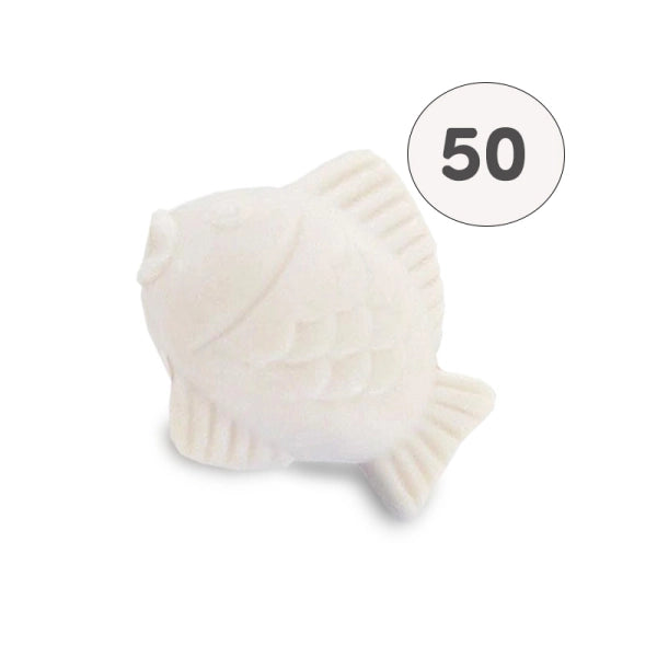 Savon décoratif en forme de poisson lune blanc – 1 savon