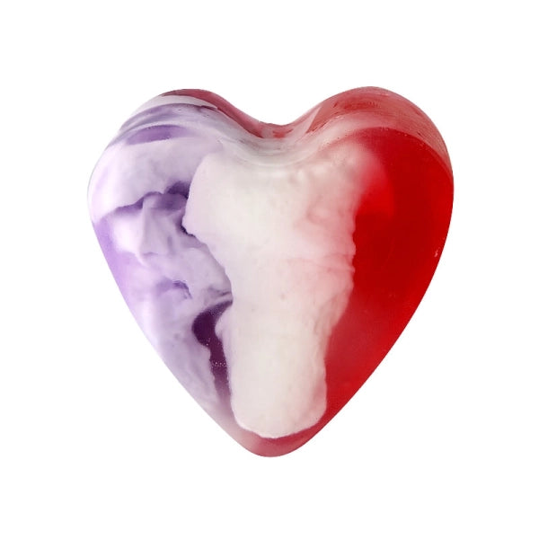 Savon glycériné cœur, parfum Violette – 85 g