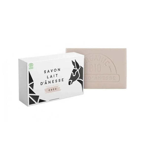 Savon au lait d’ânesse au parfum Noix de coco – 1 savon