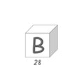 Savon lettre B, savon lettre décoratif