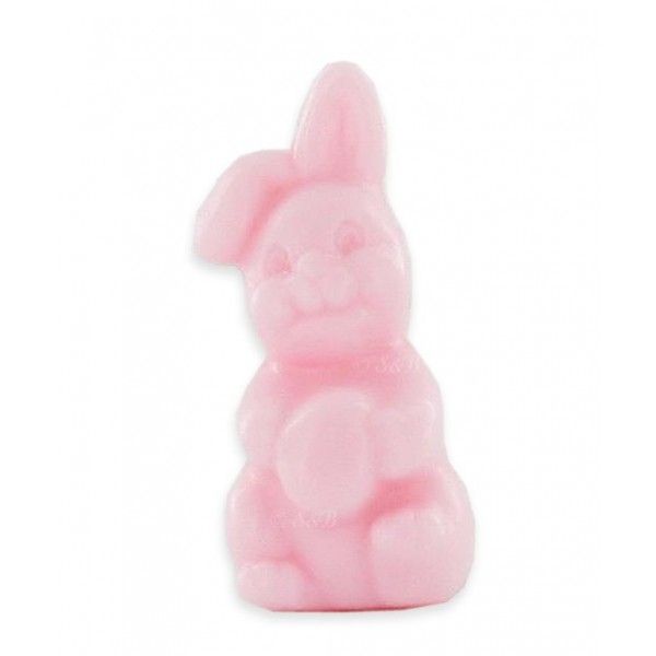 Savons invité lapin rose – lot de 12 x 30 g