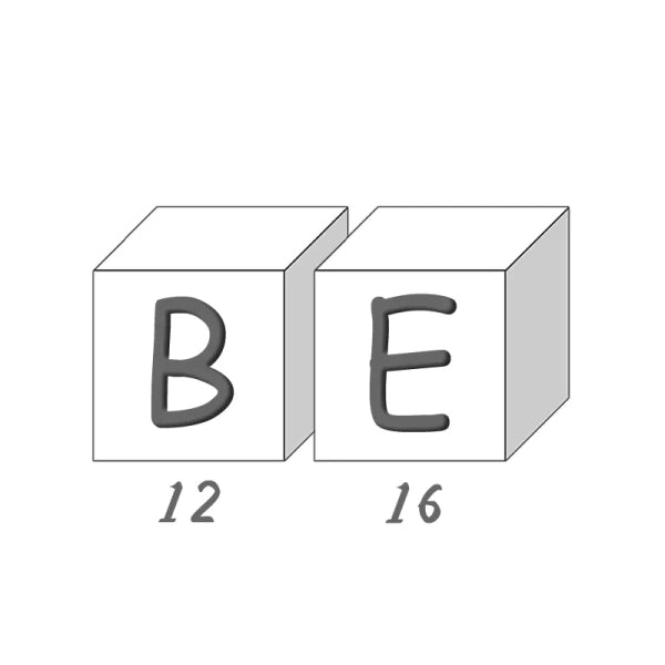 Savon lettre B / E, savon lettre décoratif