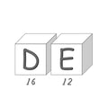 Savon lettre D / E, savon lettre décoratif