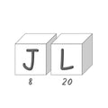 Savon lettre J / L, savon lettre décoratif