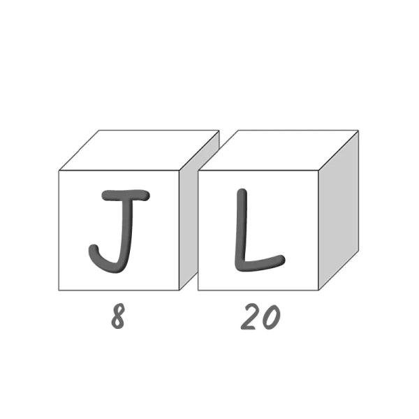 Savon lettre J / L, savon lettre décoratif