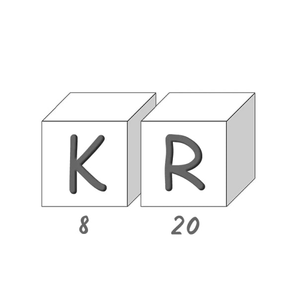 Savon lettre K / R, savon lettre décoratif