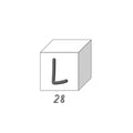 Savon lettre L, savon lettre décoratif