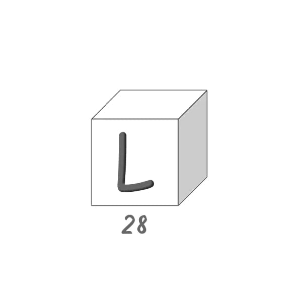 Savon lettre L, savon lettre décoratif