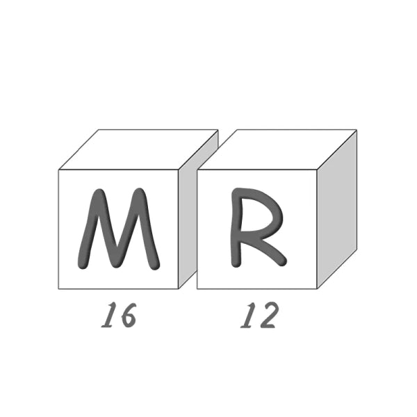 Savon lettre M / R, savon lettre décoratif