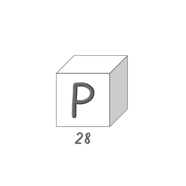 Savon lettre P, savon lettre décoratif