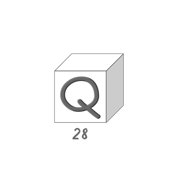 Savon lettre Q, savon lettre décoratif