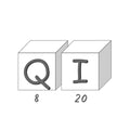 Savon lettre Q / I, savon lettre décoratif