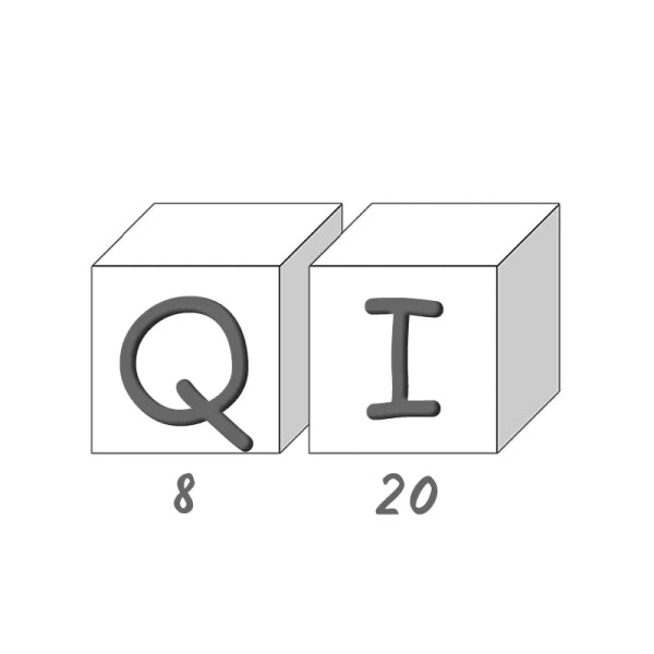 Savon lettre Q / I, savon lettre décoratif