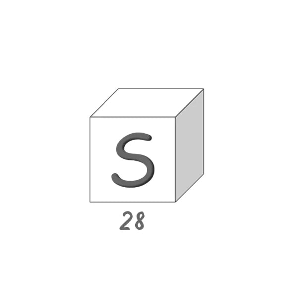 Savon lettre S, savon lettre décoratif