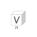 Savon lettre V, savon lettre décoratif
