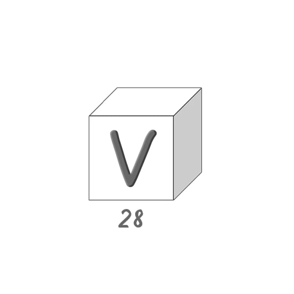 Savon lettre V, savon lettre décoratif