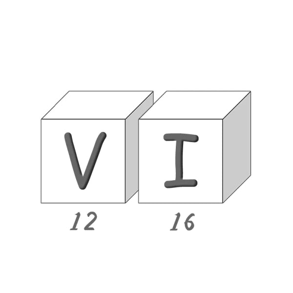 Savon lettre V / I, savon lettre décoratif
