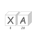 Savon lettre X / A, savon lettre décoratif