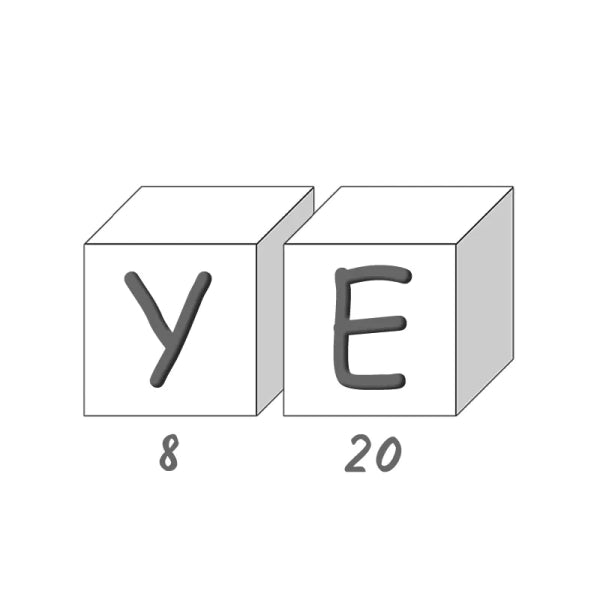 Savon lettre Y / E, savon lettre décoratif