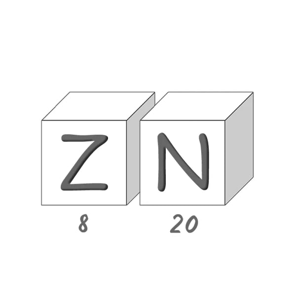 Savon lettre Z / N, savon lettre décoratif